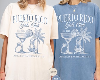 Camiseta VIP Girls Club para despedida de soltera en Puerto Rico: colores personalizados y cómodos