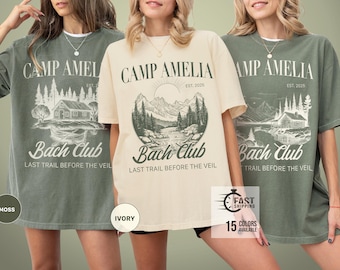 Custom Camp Bachelorette Comfort Colors-shirt: Last Trail Before The Veil