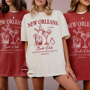 New Orleans Bachelorette Shirts Custom Nola Bachelorette Shirt Mardi Gras Bachelorette Matching Group Shirts Bridal Party Girls Trip Nola