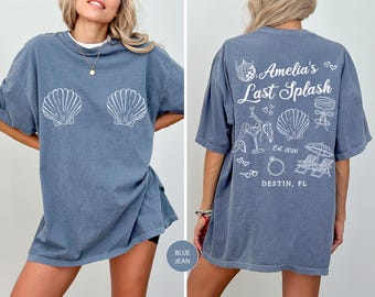 Last Splash Bachelorette Shirt, Benutzerdefinierte Strand Bachelorette T-Shirt, Braut Bach Wochenend-T-Shirt, personalisierte Brautparty Top, Last Spash Costal T-Shirt