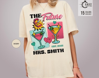 Camisa personalizada con colores reconfortantes para la futura novia: regalo de compromiso para la futura esposa