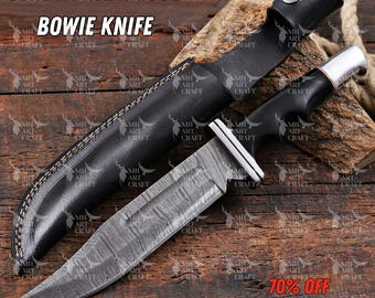 Réplica del cuchillo de Damasco Scream 4 / Cuchillo de terror hecho a mano / Hoja de caza coleccionable / Cosplay y regalo para fanáticos del terror, regalo para él, regalo de EE. UU.