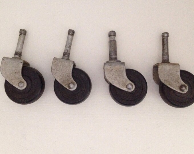Noelting Faultless Caster Wheels 2 Inch Lot of 4 Stem Wheel Casters No