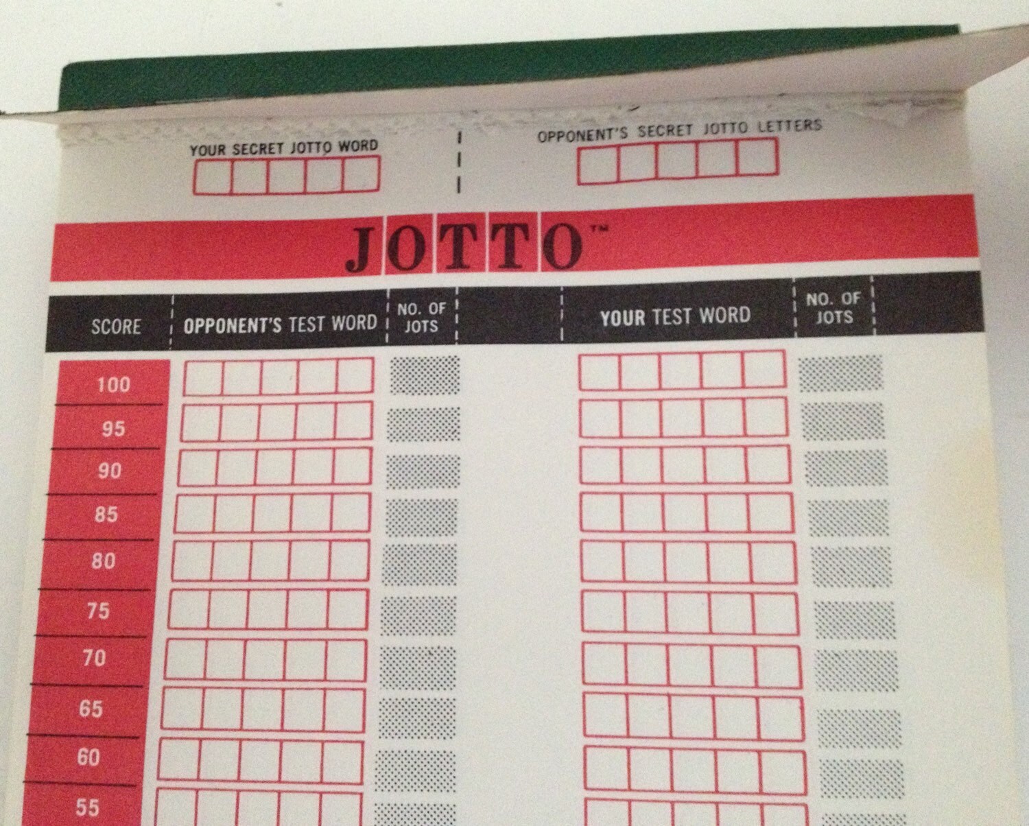 Jotto Score Pads Vintage Refill Sheets 1972 Selchow &amp; Righter | Etsy