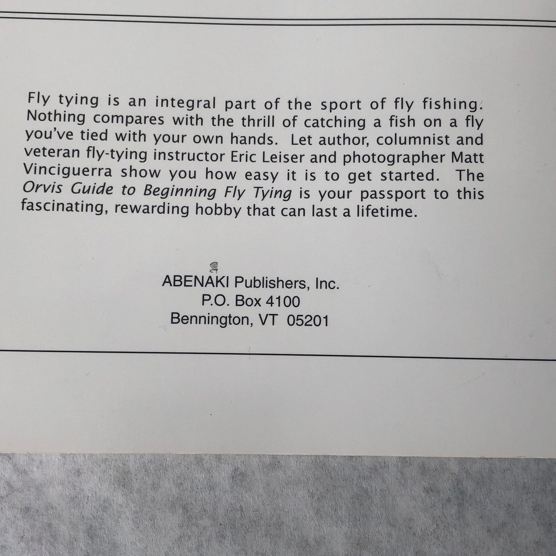 Orvis Guide to Beginning Fly Tying Book How to Tie Flys Etsy