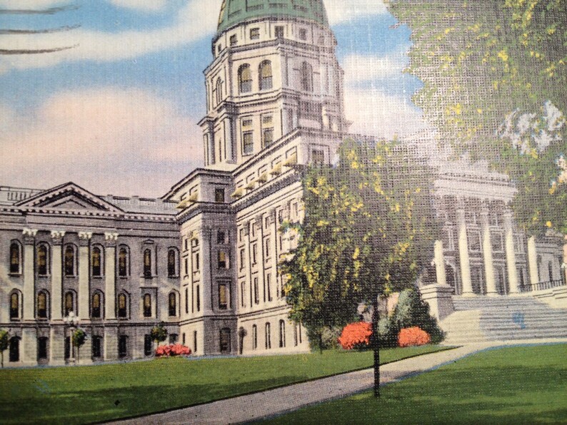 Kansas Postcard 1944 Topeka State Capitol KS Vintage Post Card Etsy