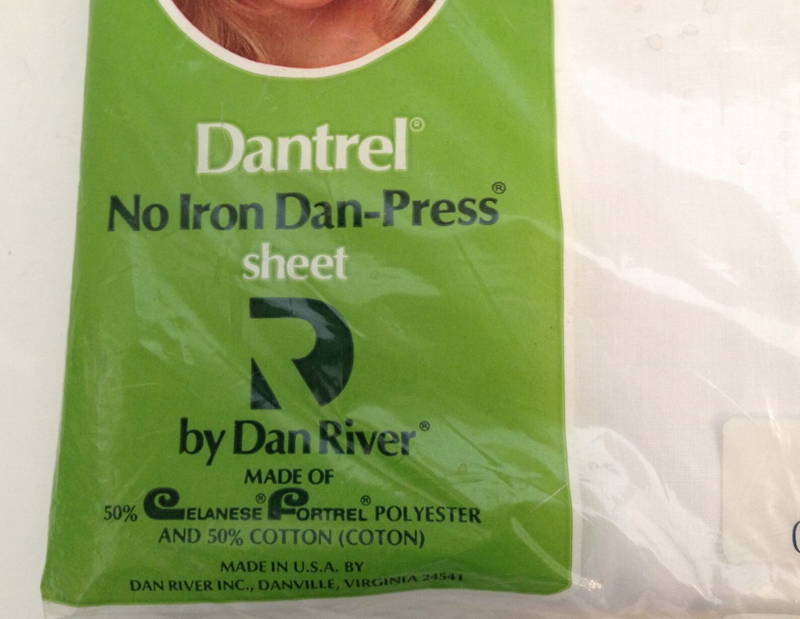 Vintage Dan River Twin Flat Sheet Cotton Muslin Poly White Etsy