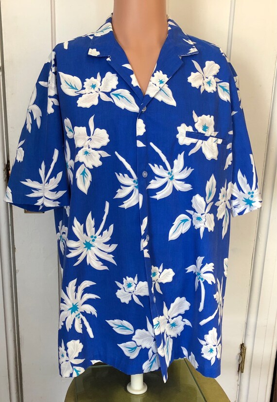 Konigliche Kreationen Hawaii Hemd Herren Grosse Xl Blau Aloha Etsy
