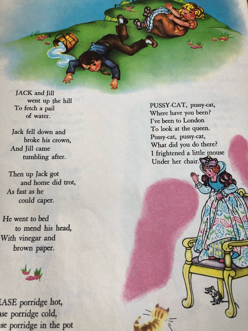 Vintage Book 1963 Old Fashioned Nursery Rhymes To Sing and Say Etsy
