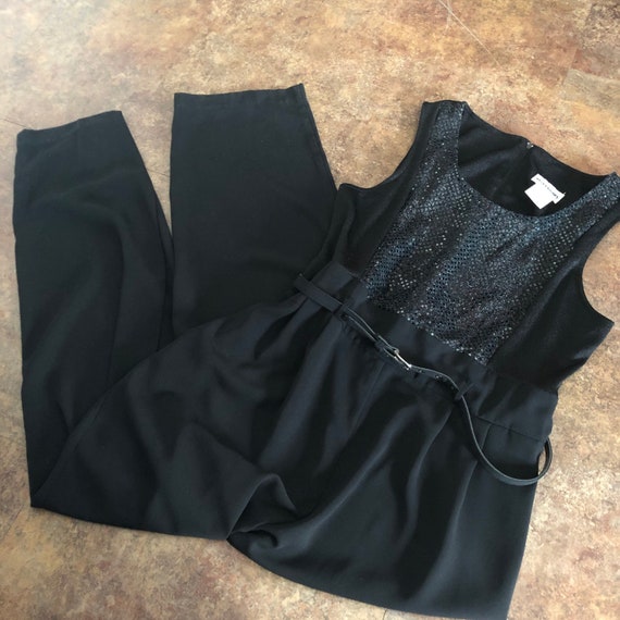 Vintage Jumpsuit Black Size 16 Perceptions by Iren