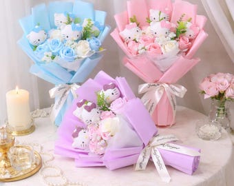 Sanrio Hello Kitty Bouquet | Kawaii Floral Decor | Mother's Day Gift | Gift for Her | Original Gift Idea