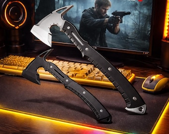 Resident Evil 9 Leon Axe | Realistic Hachette Cosplay | Video Game Weapon Replica | Costume Accessory | Resident Evil Gift