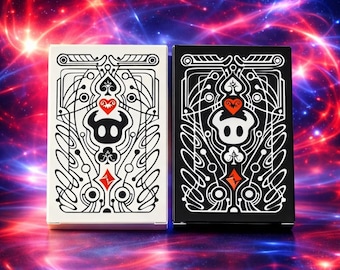 Hollow Knight Playing Cards | Black and White Poker Deck | Inspired by the Silksong Game | Gift for Fans