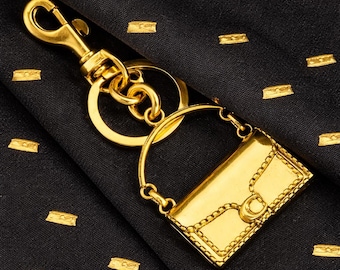 Antique gold vintage bag charm | Elegant mini charm | Women's fashion accessory | Trendy bag decoration