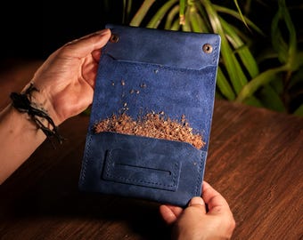 Handmade Leather Tobacco Pouch: Vintage Rolling Case, Personalized
