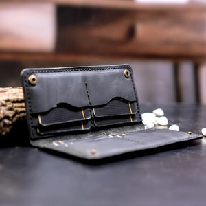 Leather Long Wallet / 20x10 cm / Personalized Name and Logo Engraving /Special Gift for Loved Ones/ Personalized/Monogrammed Wallet/Black