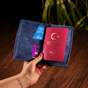 Personalized Leather Passport Holder: Custom Engraved Travel Wallet