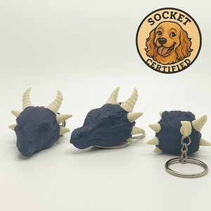 Dragon Head Keychain – Fantasy Horned Creature Charm | Mythical Accessory | Handmade Gift for Gamers, DnD Fans & Dragon Lovers