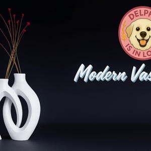 Modern Sculptural Vase – Minimalist Home Decor, Nordic Style Abstract Art Vase, Unique 3D Printed Centerpiece | Best Dad Gift