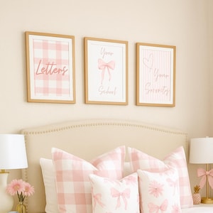 Custom Sorority Art Prints | Preppy Personalized Digital Sorority Print | Set of 3 Digital Prints | Made to Order in Any Color