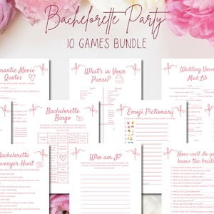 Printable Bachelorette Party Games | Clean Bachelorette Games | Bachelorette Game Bundle | Classy Bachelorette Games | Instant Download