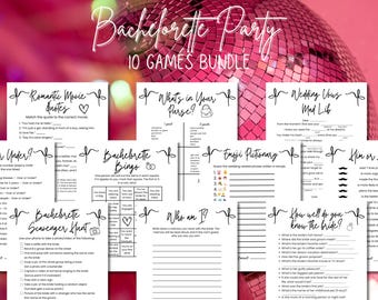 Juegos de despedida de soltera imprimibles / Juegos de despedida de soltera sencillos / Paquete de juegos de despedida de soltera / Juegos de despedida de soltera con clase / Descarga instantánea