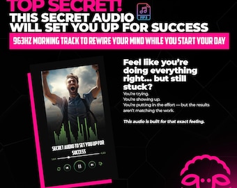 Morning Meditation Audio 963Hz | Subconscious Reprogramming Track | Manifestation & Mindset Shift | Digital Download
