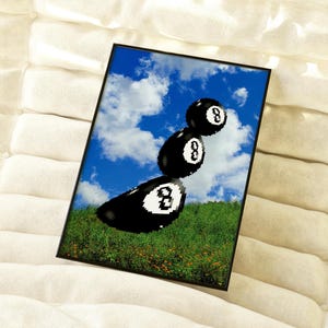 8 Ball Eight Ball Print Trendy Retro Wall Art Funky Bar Cart Decor Estetyczna Galeria Sztuki Ściennej Dekoracja Ścienna Strona Główna Sztuka Do Wydruku Trendy Print