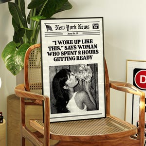 Newspaper Print Poster: Retro New York Times Wall Art (Digital Download)