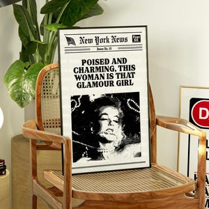 Newspaper Print Poster: Retro New York Times Wall Art (Digital Download)