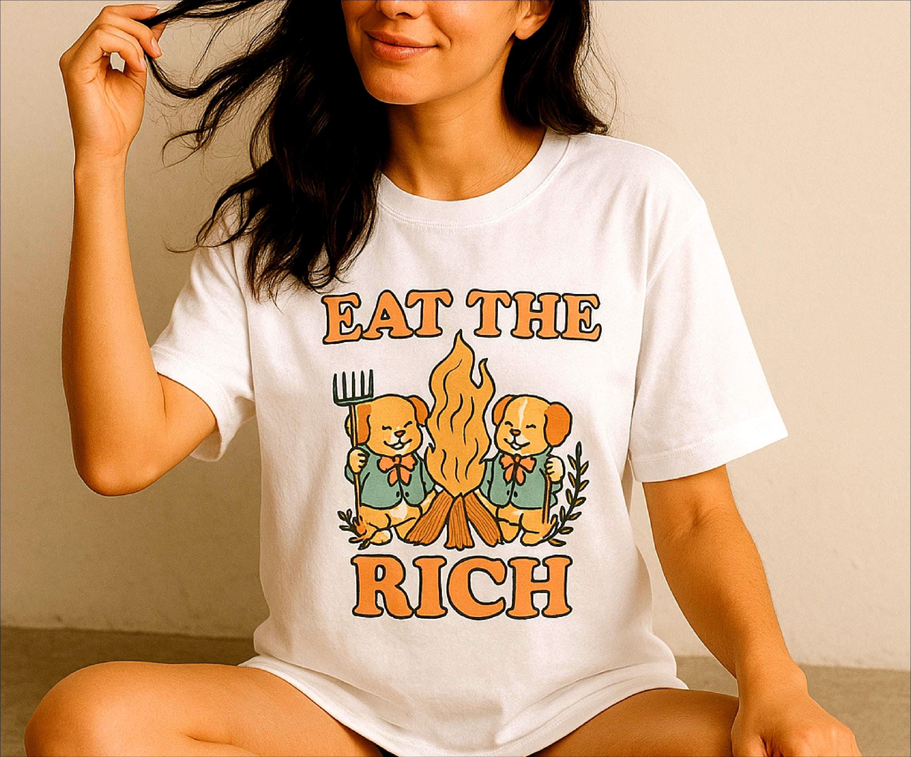 Eat The Rich Dogs T-Shirt Unisex, Feminist Shirt, Anti Capitalism t-Shirt, Leftist movement, Left Liberal Shirt, Feminist Gift