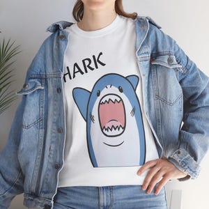 Funny Shark Graphic Tee, Unisex Cotton T-Shirt, Cute Shark Shirt, Ocean Lover Gift, Summer Vibe Apparel, Beach Day Top