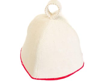 Wool sauna hat with loop