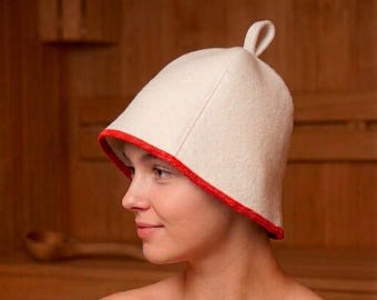 Wool hat sauna with loop