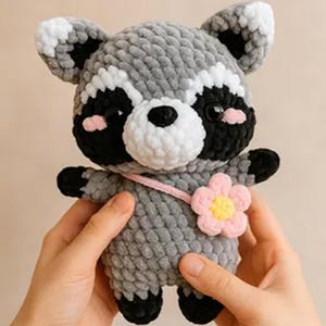 Choco the Raccoon Crochet Pattern PDF – Cute Amigurumi Raccoon Soft Toy, Woodland Animal Plushie DIY, Beginner Friendly Digital Download