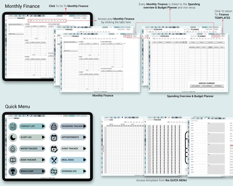 2026-2027 Undated Digital Planner | iPad Goodnotes Notability Planner ...