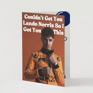 Lando Norris Verjaardagskaart 2025 Funny F1 Racing Meme McLaren Formula One Fan Gift A5 Wenskaart Gratis envelop