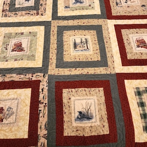 SALE! Handmade fisherman&#39;s quilt for cottage decor