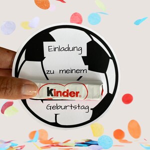 Druckvorlage Geburtstagseinladung, Einladungskarte Kindergeburtstag,Vorlage zum ausdrucken, Fußball PDF