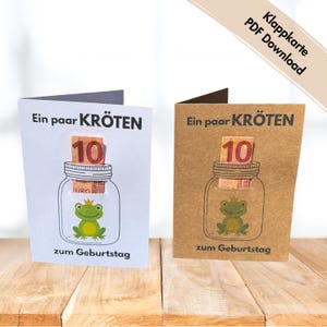 Geburtstagskarte PDF-Druckvorlage, Geldgeschenk Geburtstag, Erstellung kleiner Geschenke,Geburtstagskarte, Mitbringsel, Digitale Datei