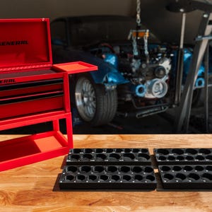 Quinn 1/2 Zoll Stick SAE und Metric Auswirkungen Steckschlüssel-Set Organisatoren | Gridfinity Kompatibel