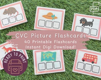 Flashcard illustrate CVC – Fonetica per la prima alfabetizzazione (download digitale)
