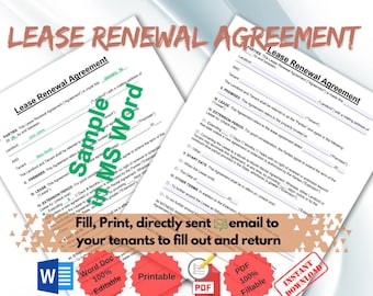 Lease Renewal Agreement Template: Extend or Modify Lease