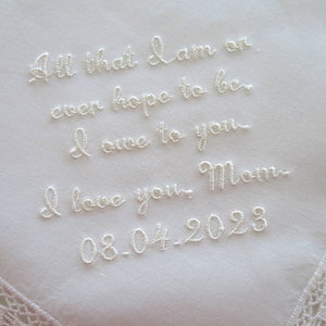 White Lace Wedding Handkerchiefs for mother of the bride or as a wedding handkerchief for the Mother of the Groom