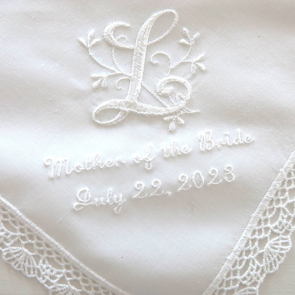 White Lace Wedding Handkerchief, Wedding hankerchief, wedding hanky, mother of the bride handkerchiefs, mother of the groom hankie