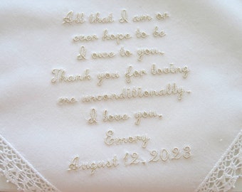 Mother of the Bride Wedding Hankerchiefs, Wedding Hankies, Hankerchiefs for Bridal Party, hankerchiefs, moms handkerchief