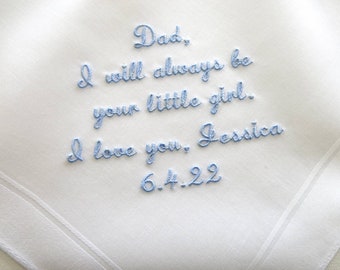 Father of the Bride Handkerchief /Father of the Bride Hankerchief/ Wedding Handkerchief for Dad/ Wedding Gift for Dad