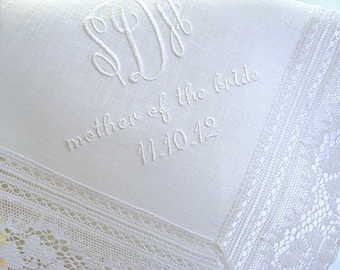 Wedding handkerchief, Wedding hankerchiefs, Wedding handkerchiefs, Wedding hankerchief, mother of the bride handkerchief, mom handkerchiefs