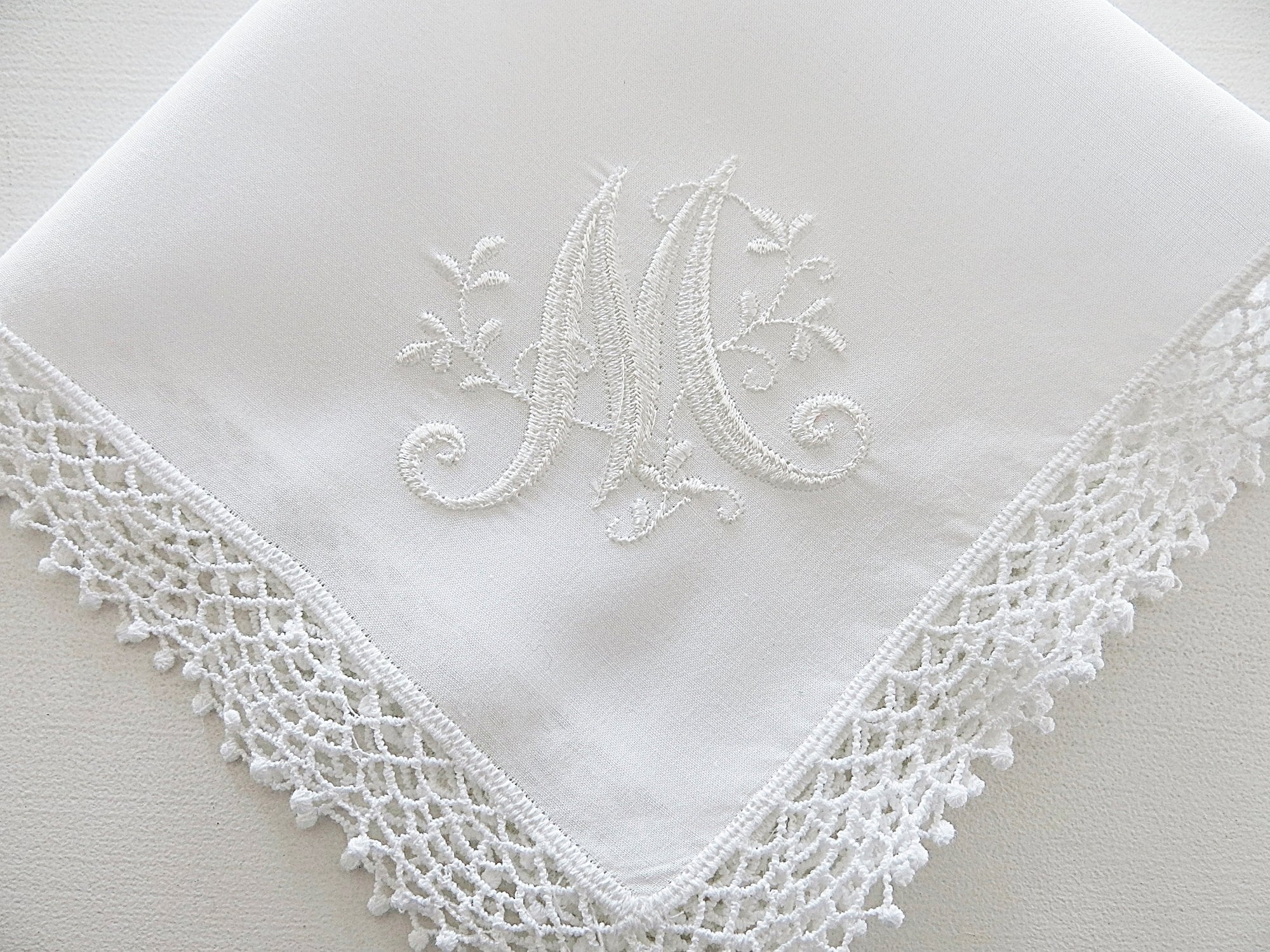 Personalized Handkerchief, Wedding Hankie, Personalized Wedding Handkerchief, Monogrammed Handkerchief