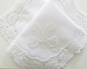 Wedding handkerchief for the bride, Mother of the Bride Handkerchief, monogrammed hankerchief, Wedding handkerchiefs for Moms, handkerchief